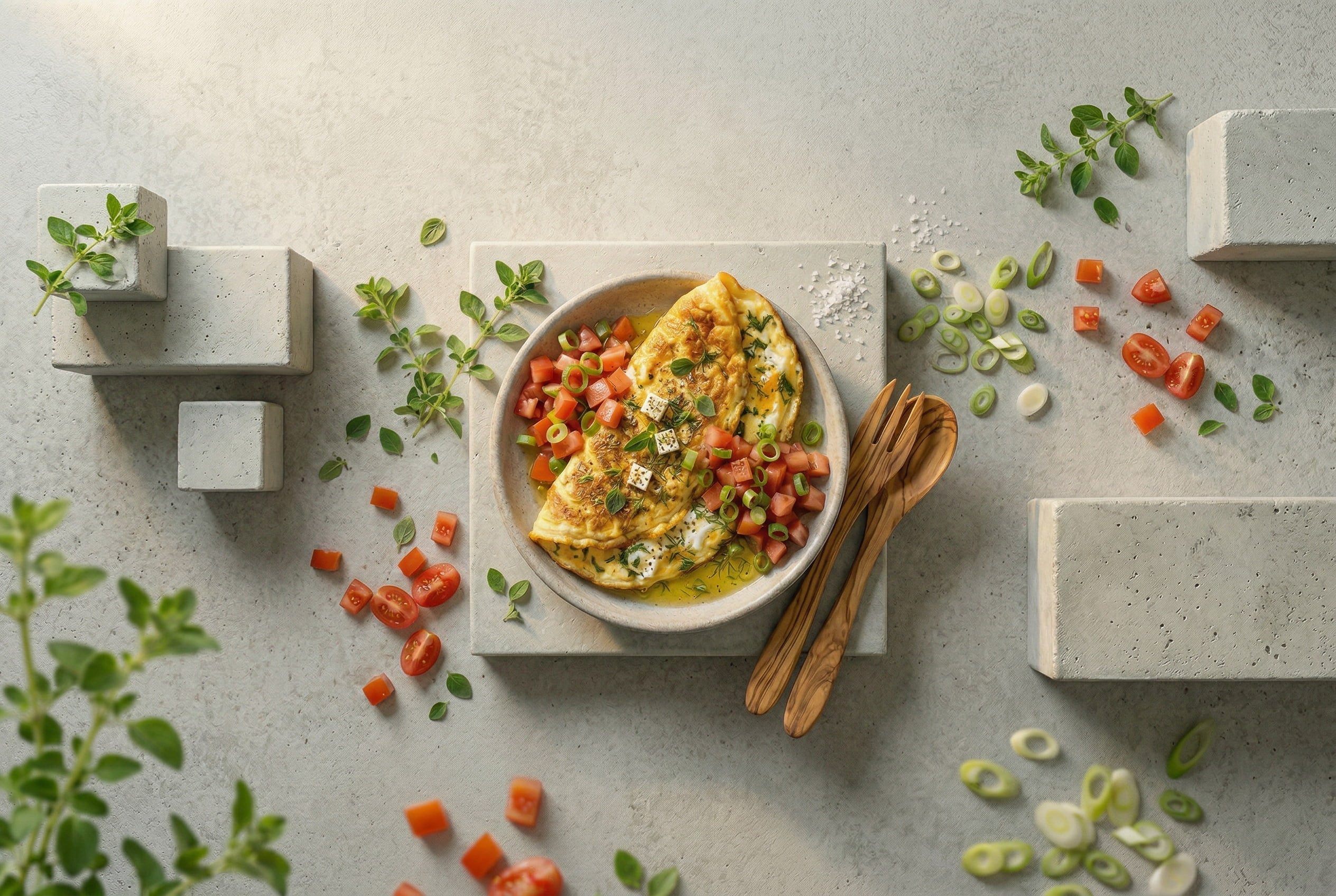Omeleta me Feta — Griechisches Omelett mit Feta