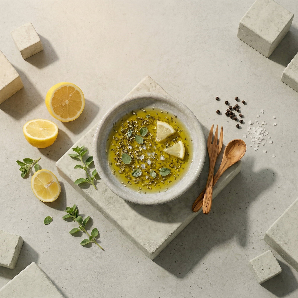 Ladolemono - Olivenöl-Zitronen-Dressing