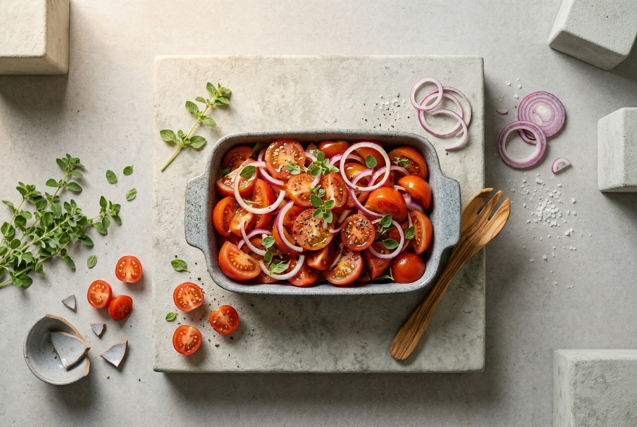 Dakos me Domates — Mediterraner Tomatensalat