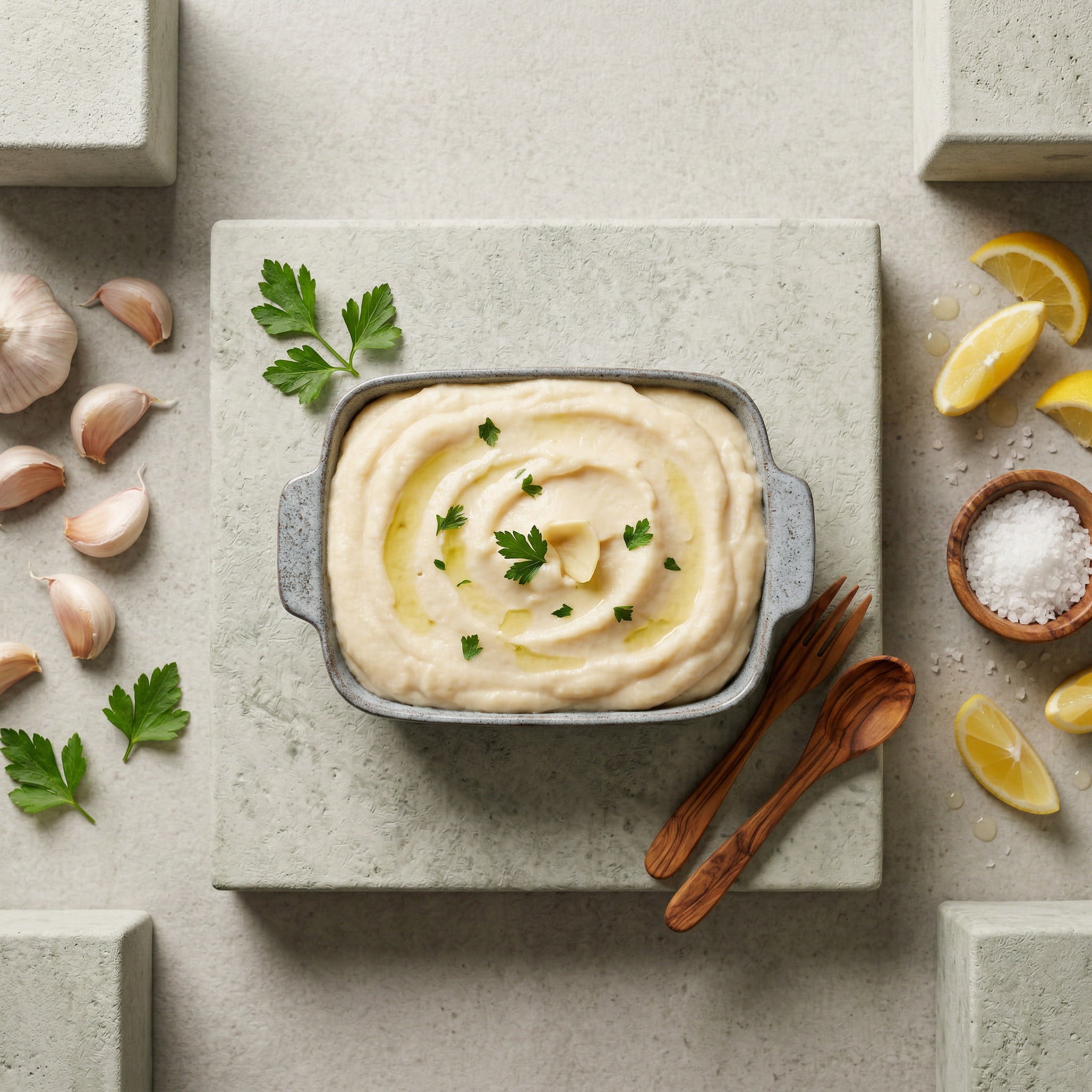 Skordalia — Knoblauch-Kartoffelpüree