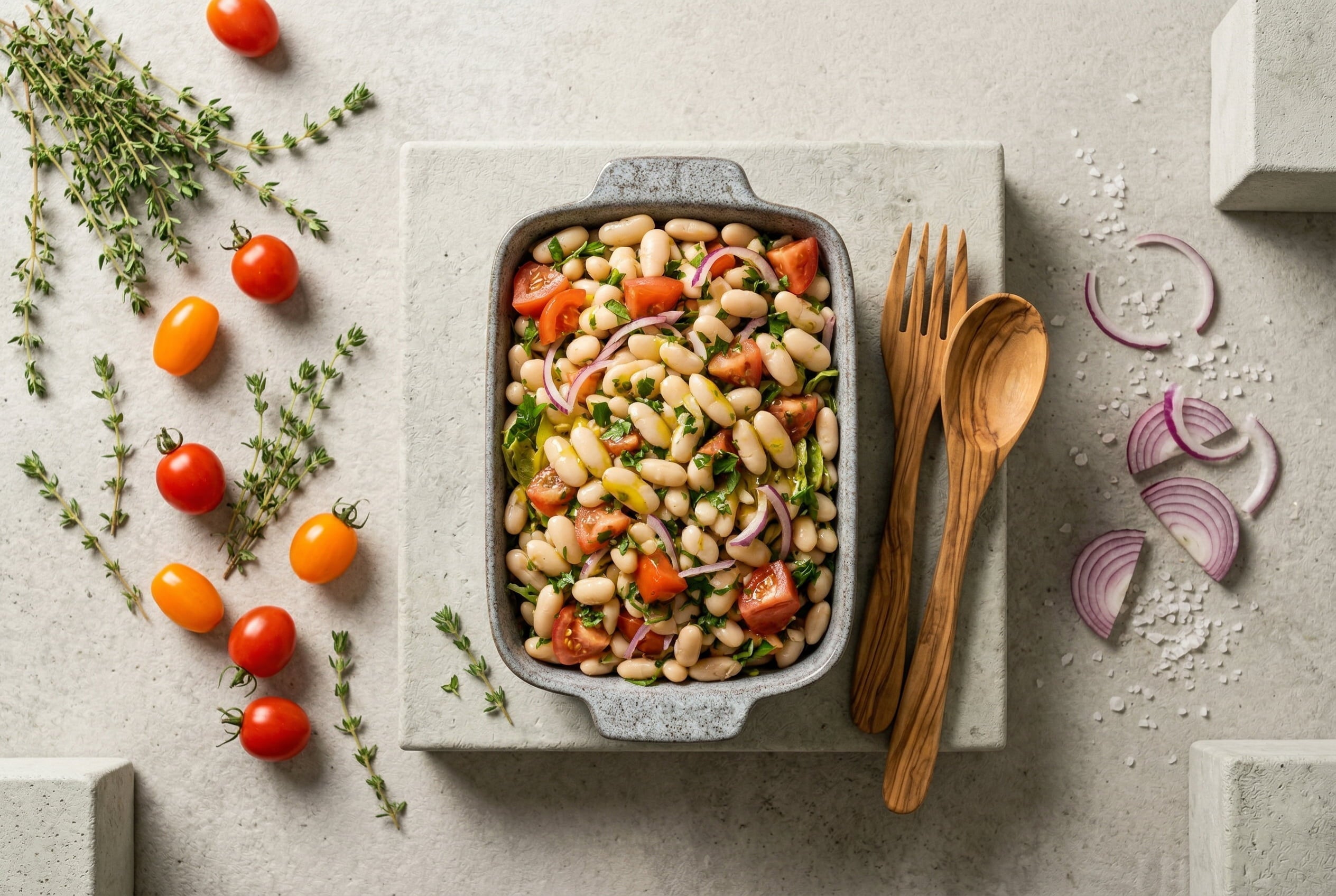 Fasolia Salata — Weißer Bohnensalat